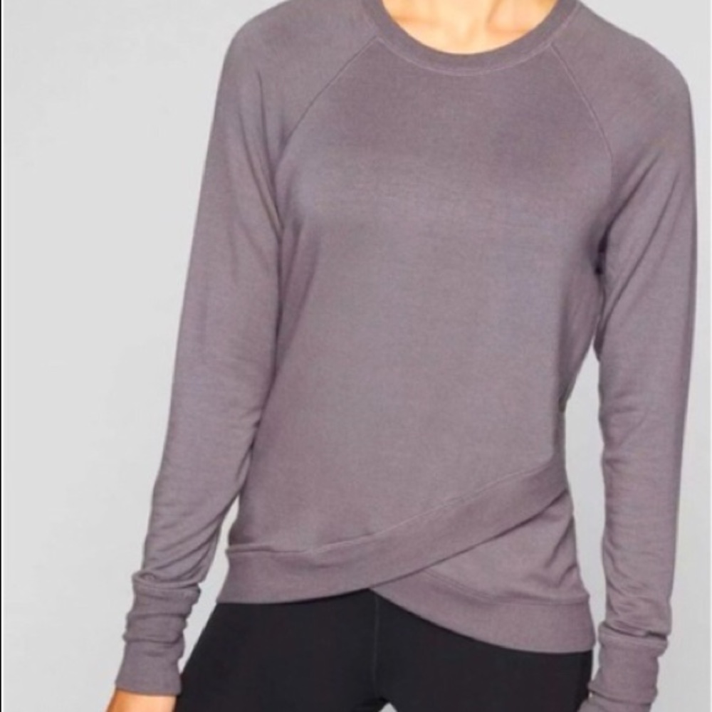 Athleta front criss cross sweater